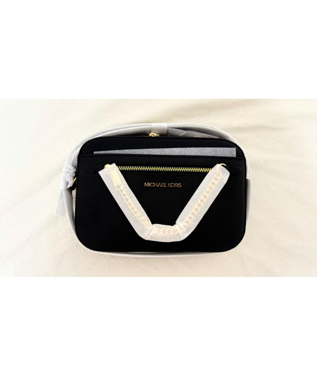 MICHAEL KORS Черная кожаная сумка через плечо, фото 5