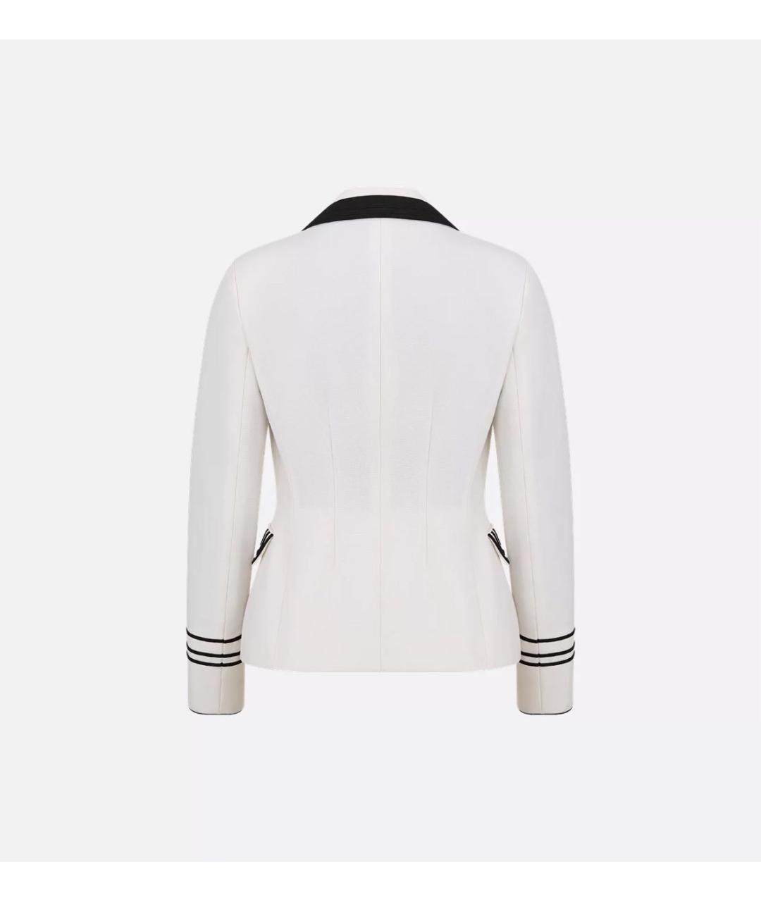 CHRISTIAN DIOR Белый шерстяной жакет/пиджак, фото 4
