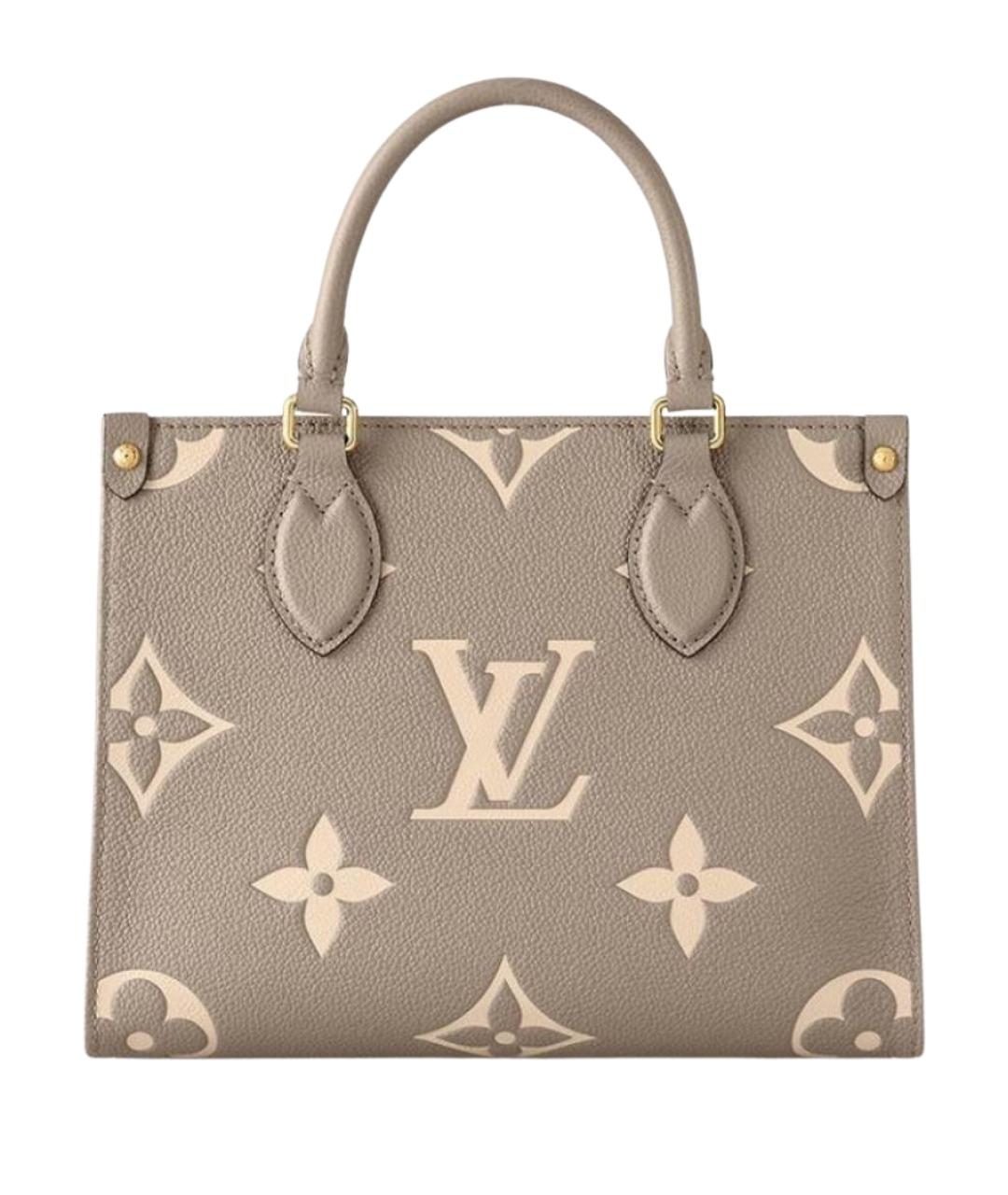 LOUIS VUITTON Серая кожаная сумка тоут, фото 1