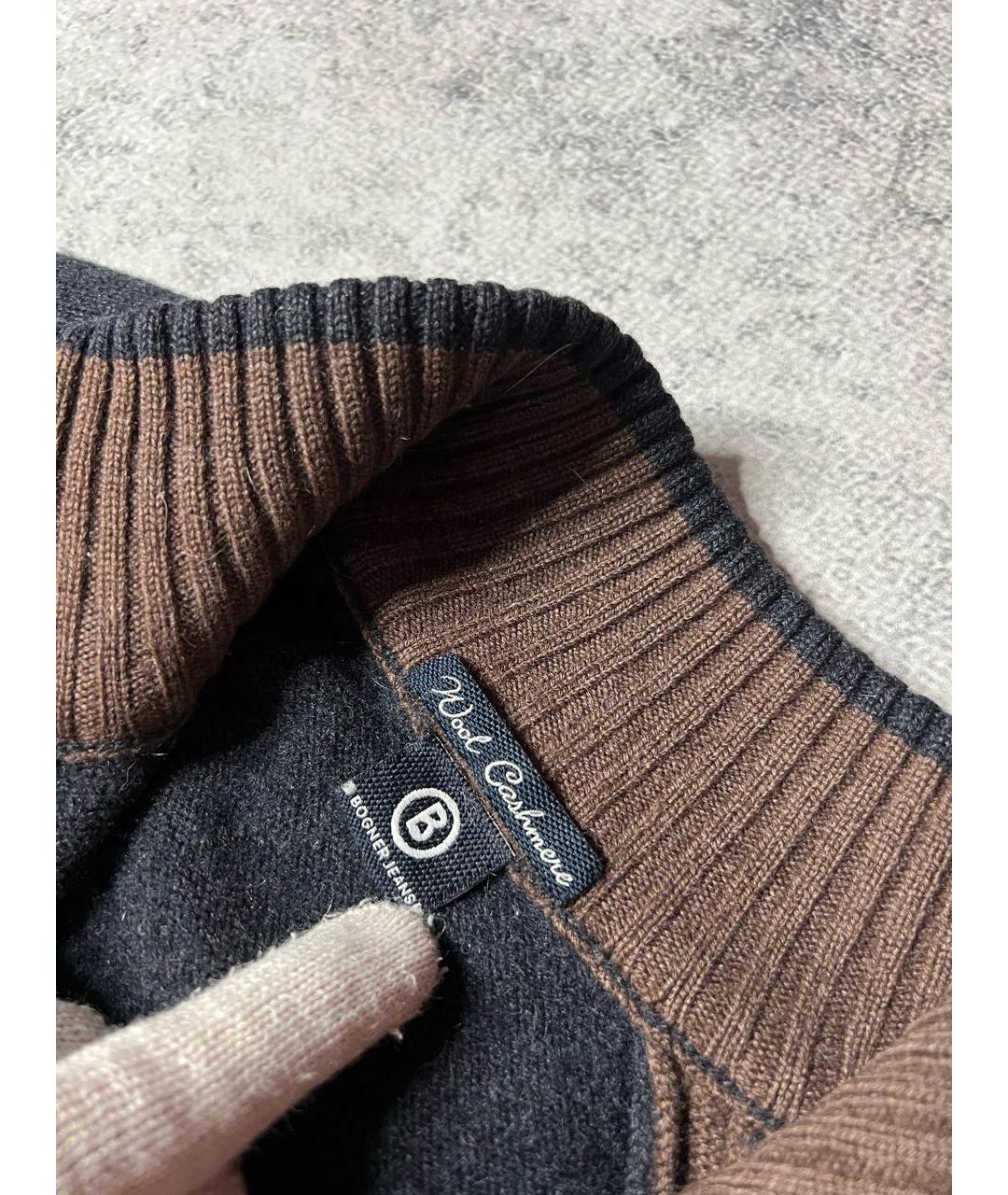 BOGNER Темно-синий шерстяной джемпер / свитер, фото 6