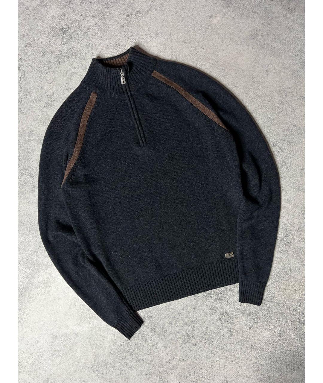 BOGNER Темно-синий шерстяной джемпер / свитер, фото 8
