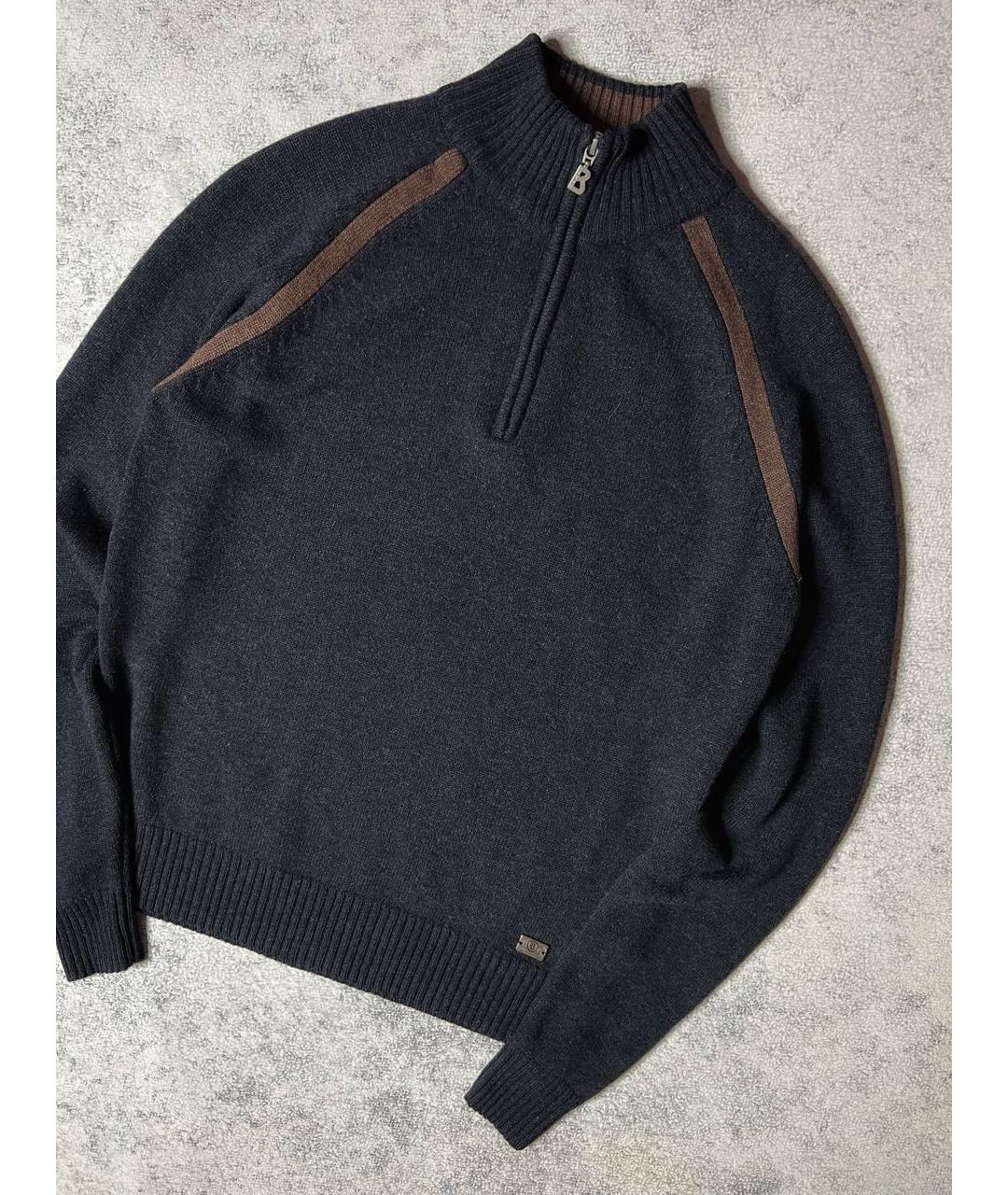 BOGNER Темно-синий шерстяной джемпер / свитер, фото 3