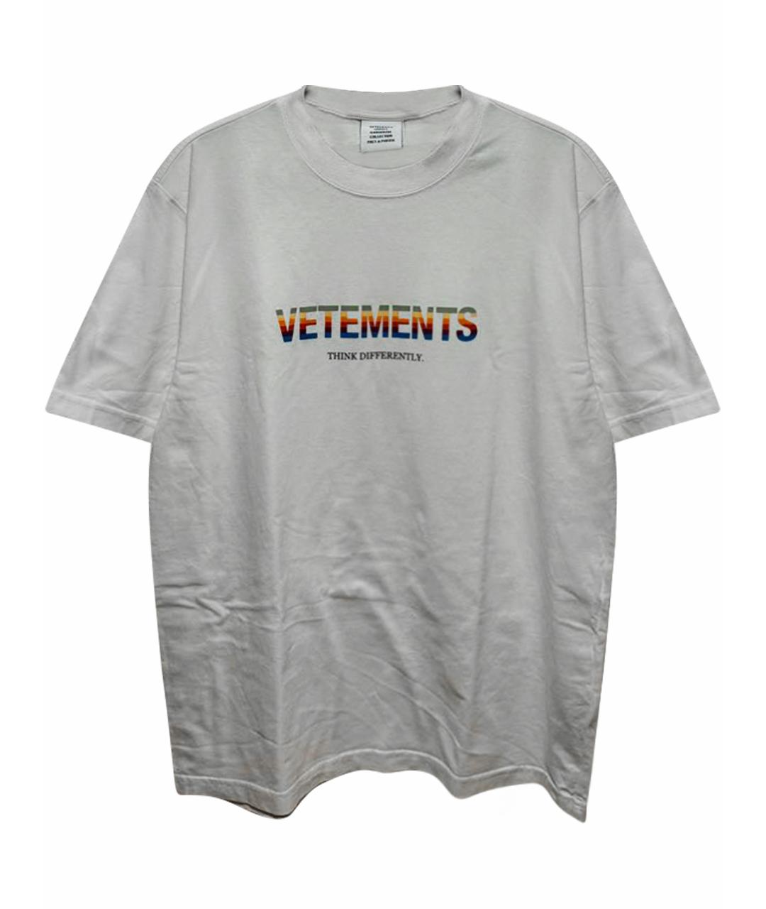 VETEMENTS Белая хлопковая футболка, фото 1