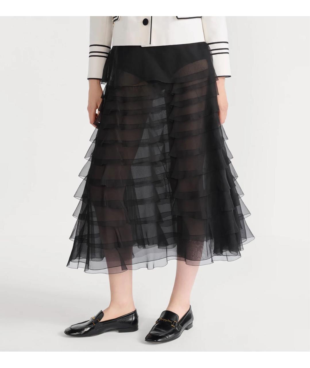 CHRISTIAN DIOR Черная юбка миди, фото 4