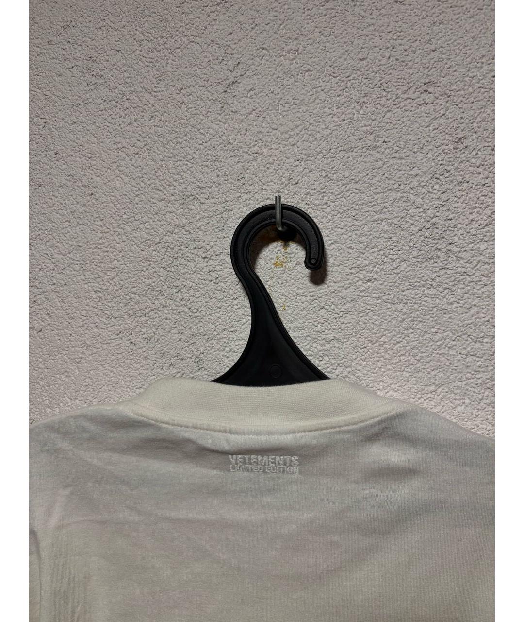 VETEMENTS Белая хлопковая футболка, фото 3