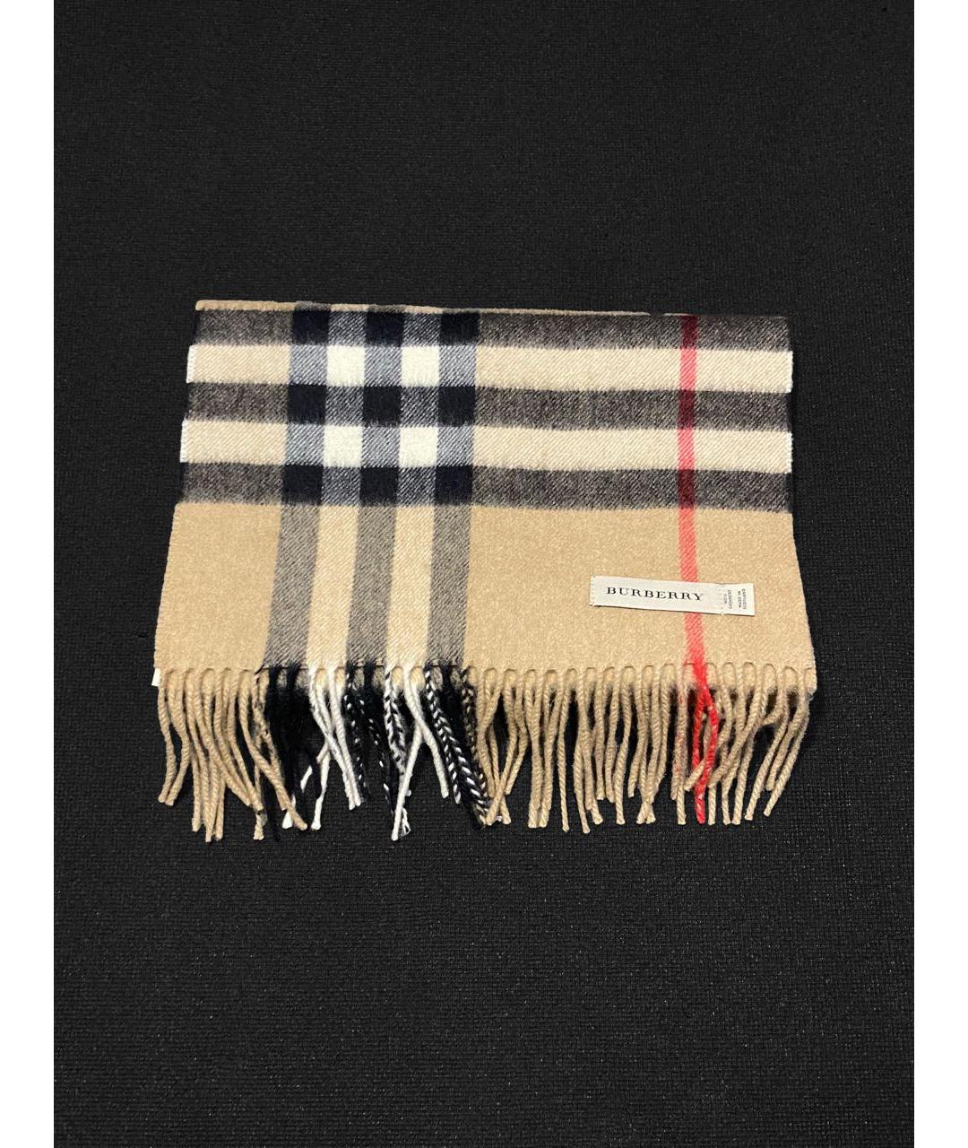 BURBERRY Бежевый кашемировый шарф, фото 3