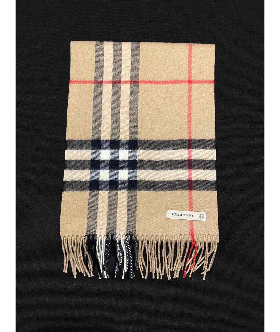 BURBERRY Бежевый кашемировый шарф, фото 2