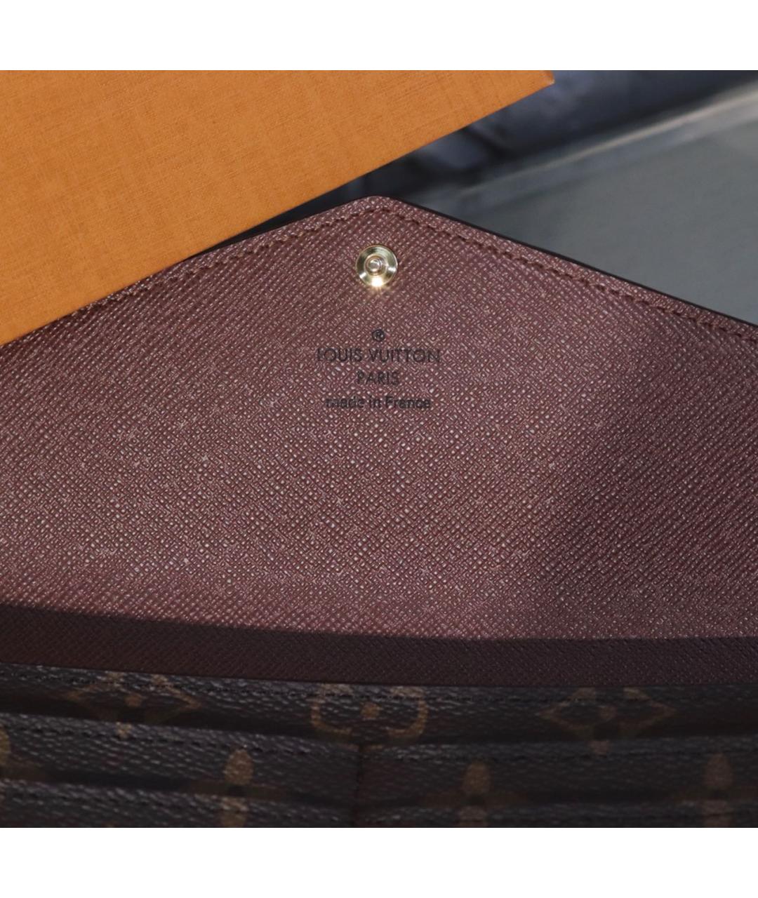LOUIS VUITTON Коричневый кошелек, фото 6