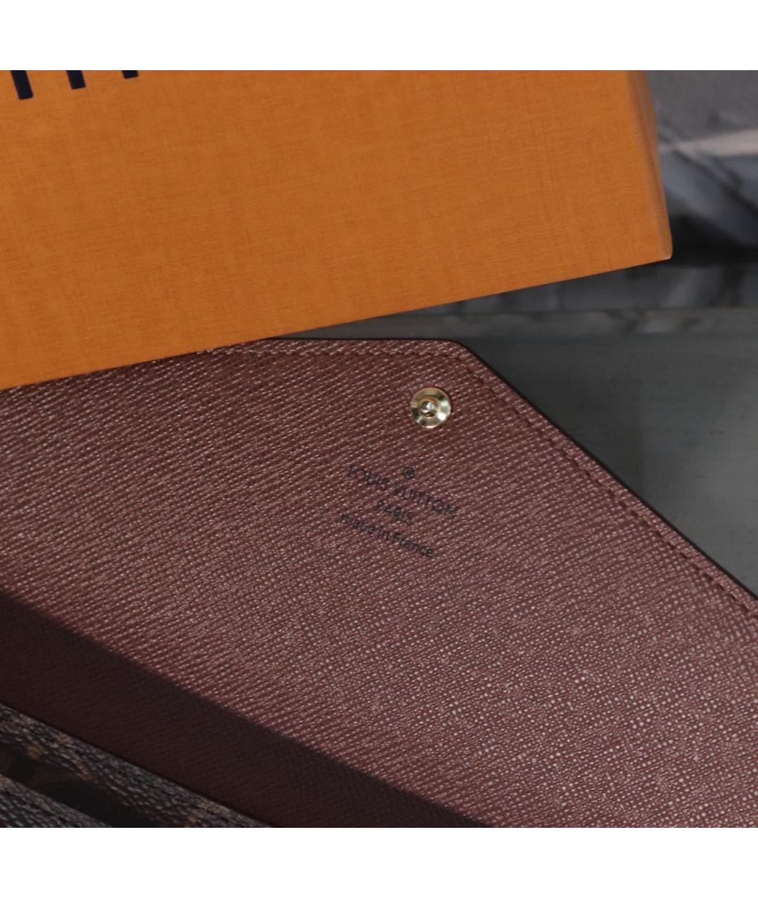 LOUIS VUITTON Коричневый кошелек, фото 5