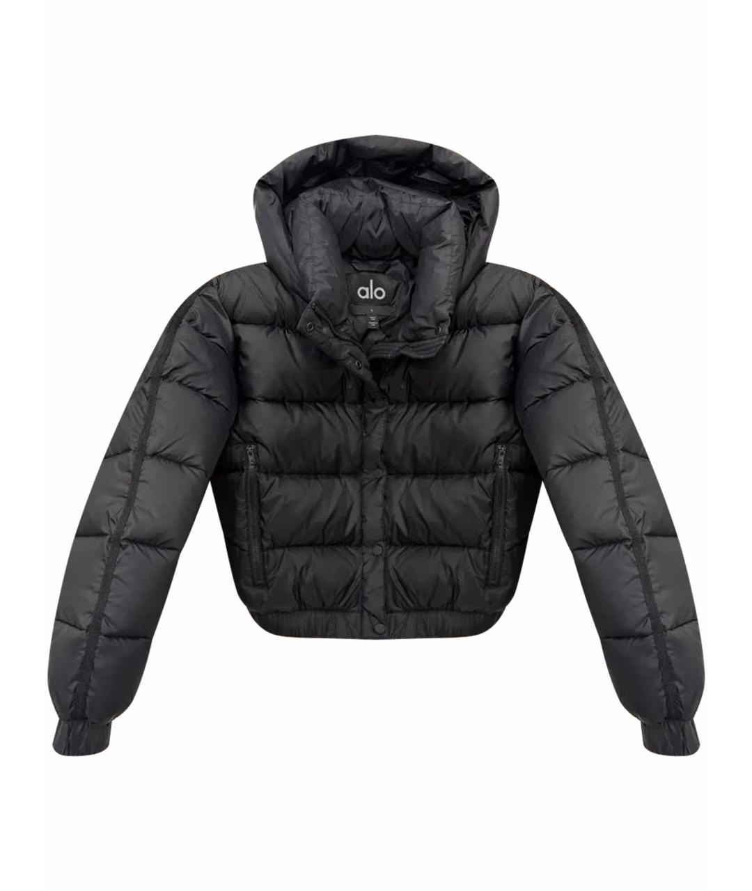 ALO YOGA Черная полиэстеровая куртка, фото 1