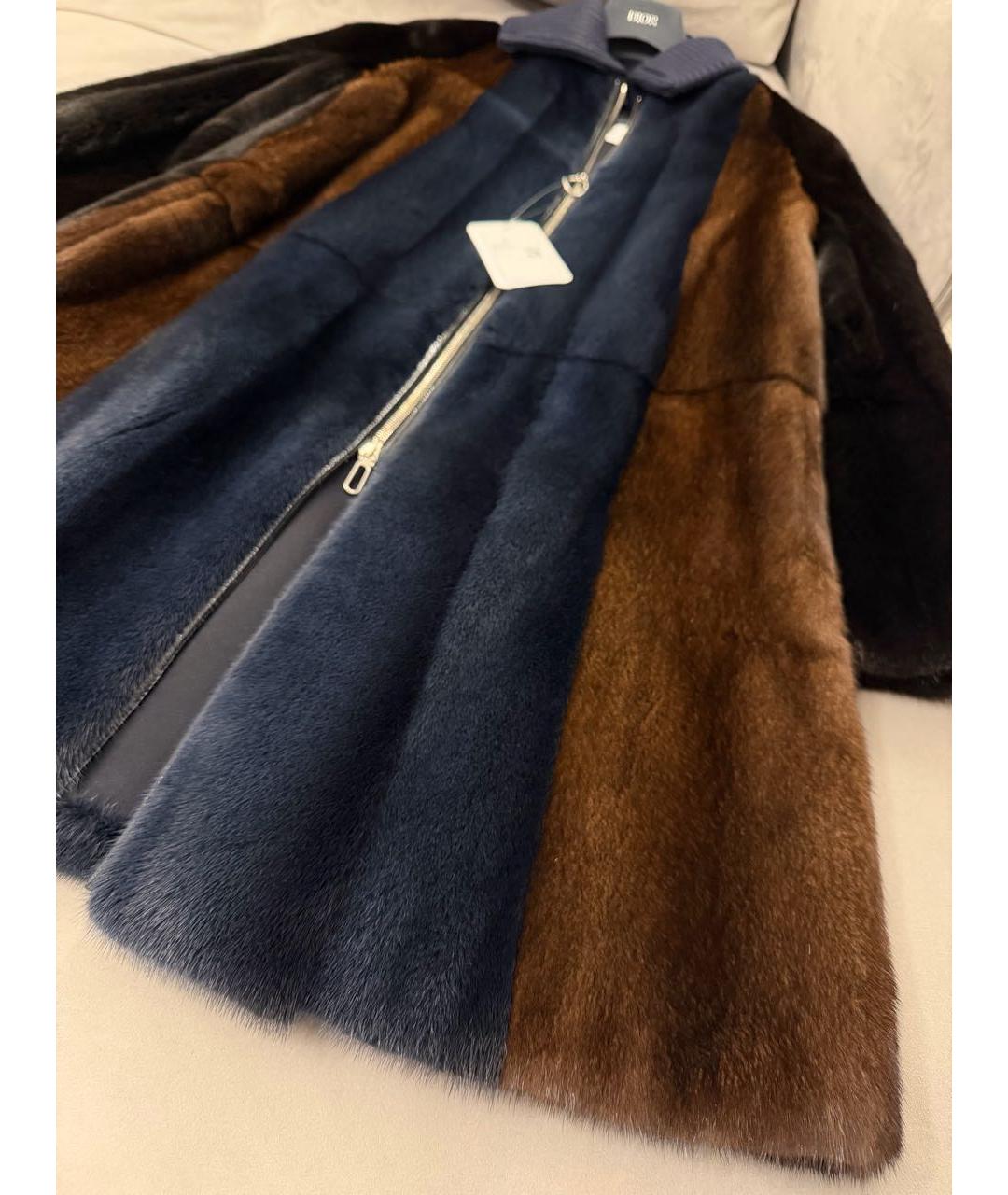 CHRISTIAN DIOR Коричневая меховая шуба, фото 3