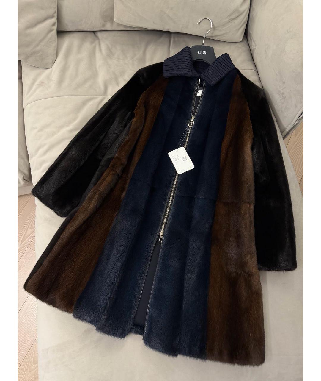 CHRISTIAN DIOR Коричневая меховая шуба, фото 2