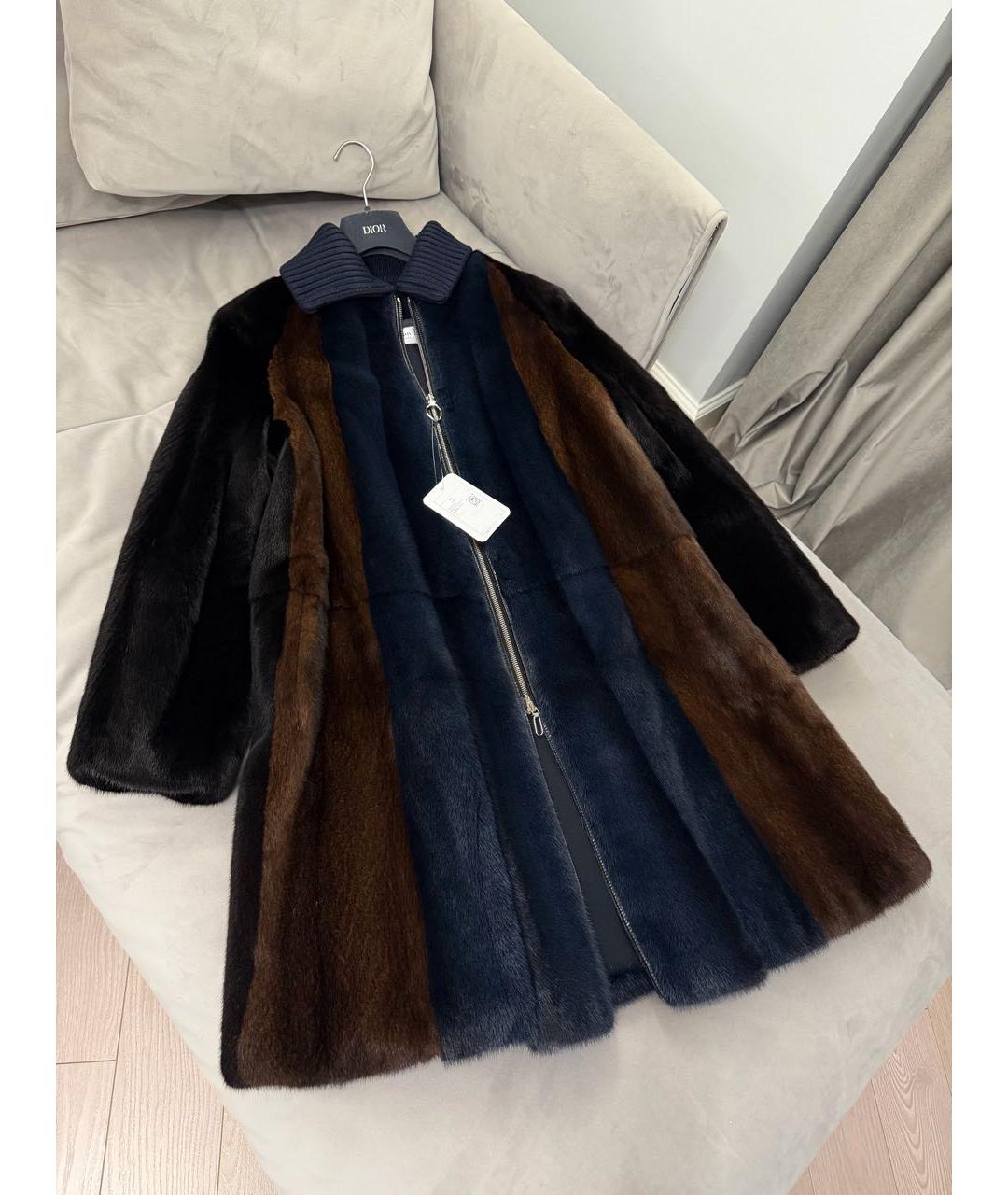 CHRISTIAN DIOR Коричневая меховая шуба, фото 9