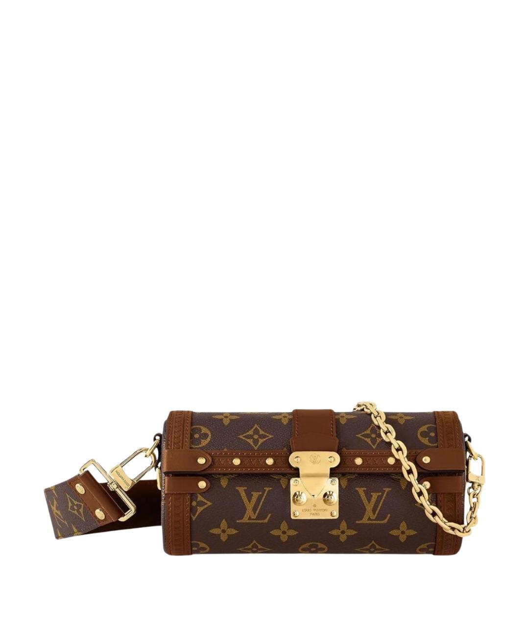 LOUIS VUITTON Коричневая кожаная сумка через плечо, фото 1