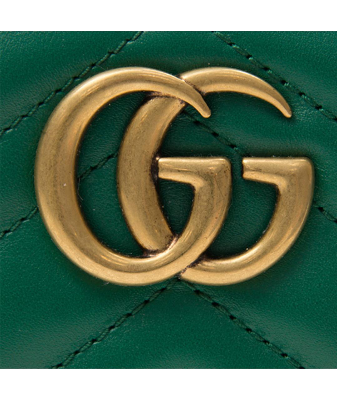 GUCCI Зеленый кожаный кошелек, фото 6
