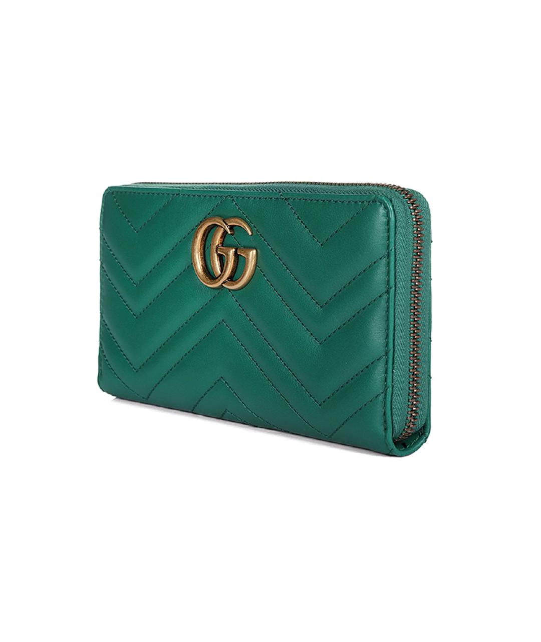 GUCCI Зеленый кожаный кошелек, фото 2