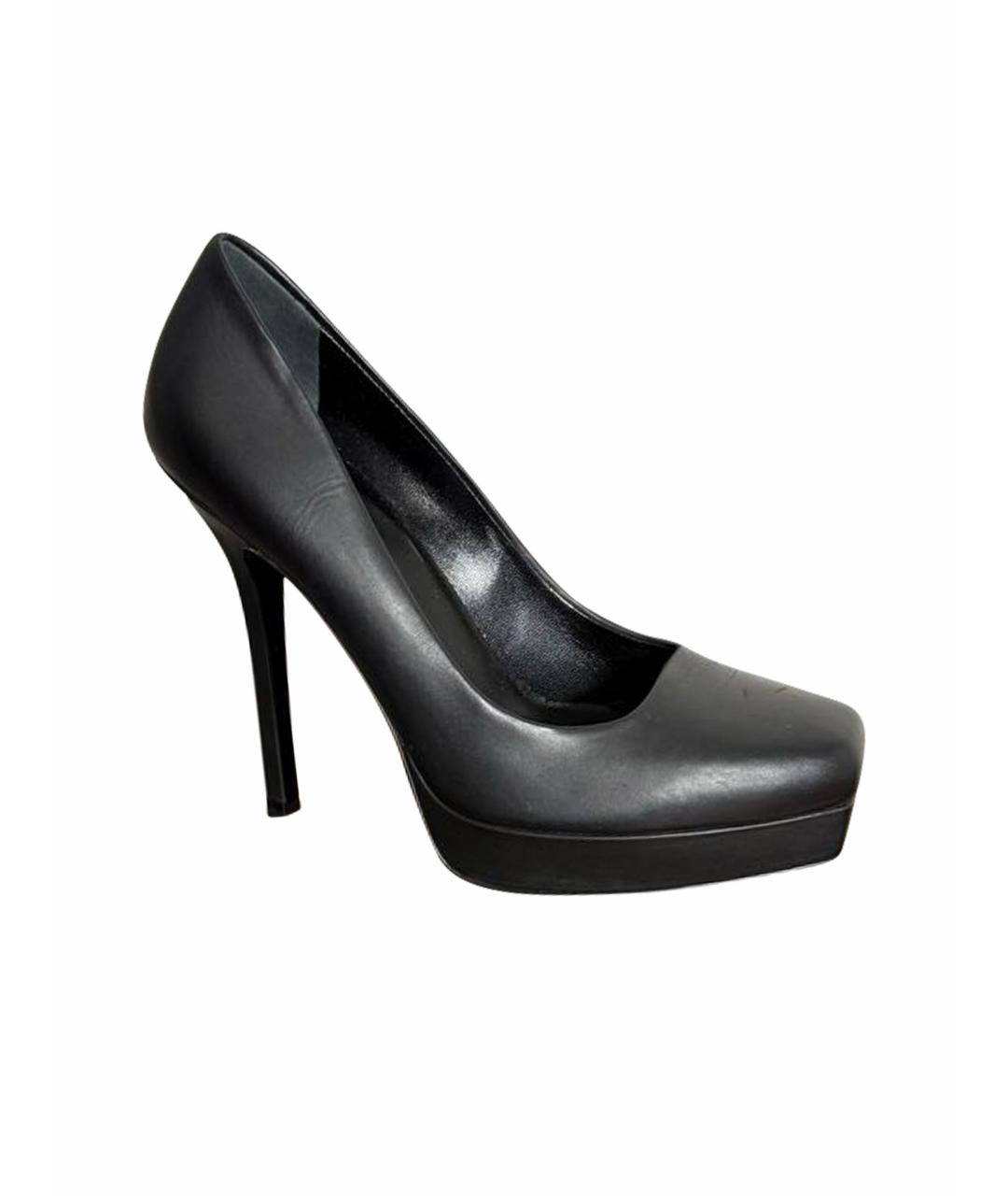 GUCCI Черные кожаные туфли, фото 1