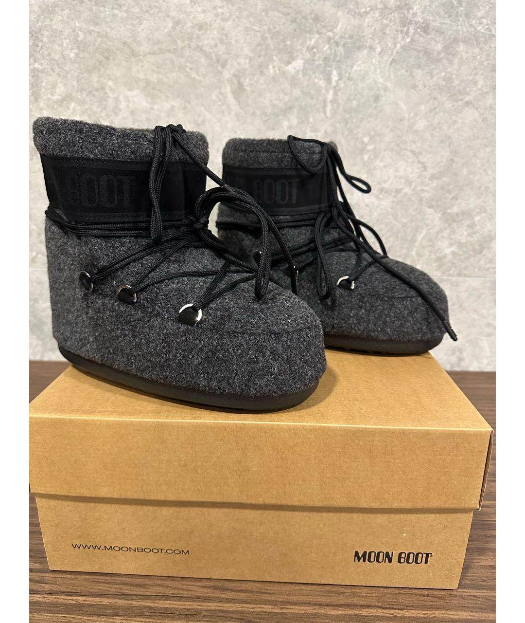 MOON BOOT Антрацитовые ботинки, фото 4