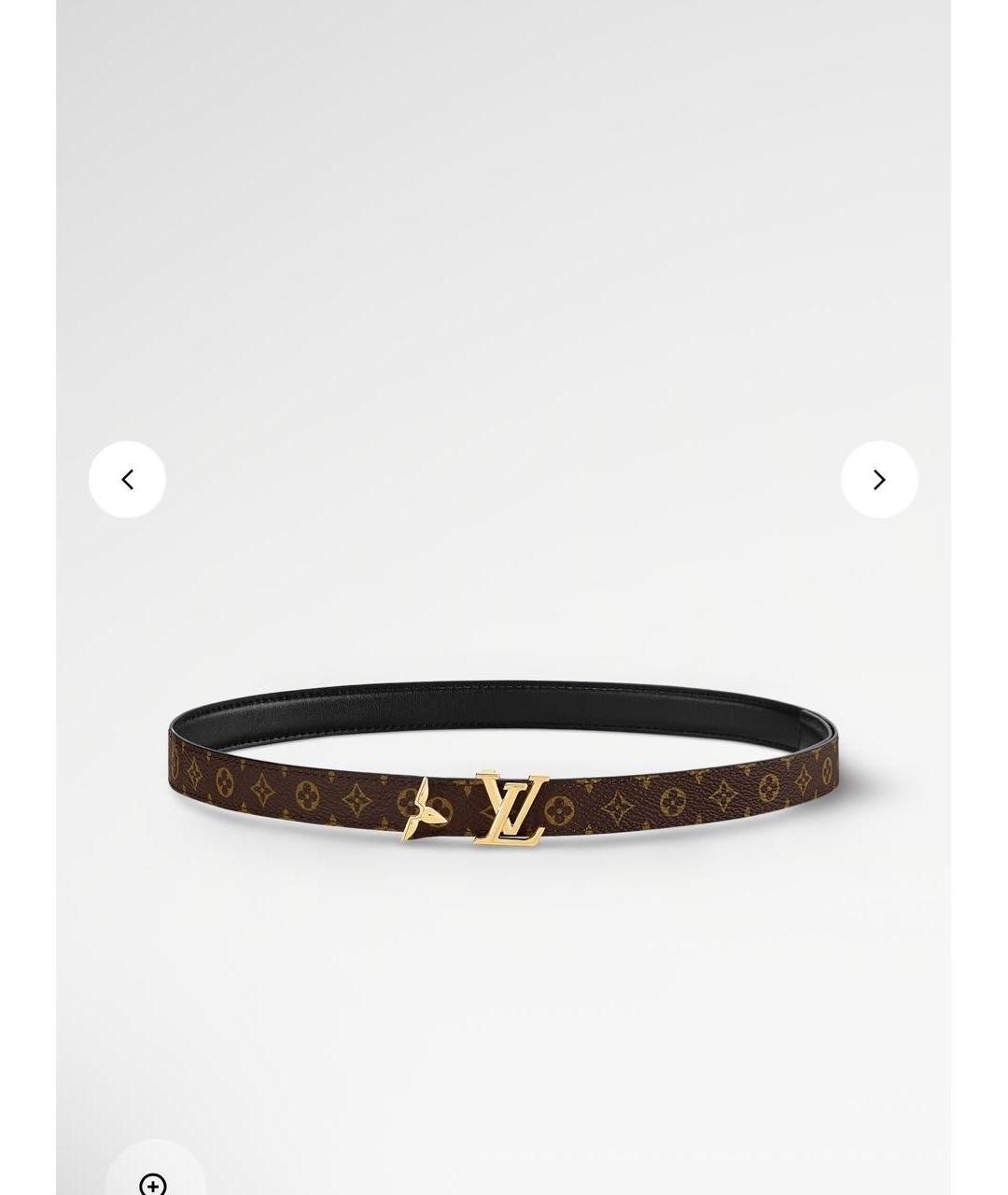 LOUIS VUITTON Коричневый кожаный ремень, фото 6