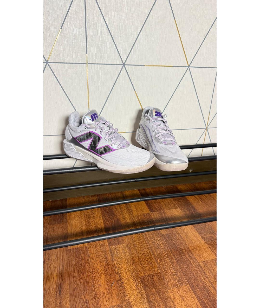 NEW BALANCE Серебряные текстильные низкие кроссовки / кеды, фото 5