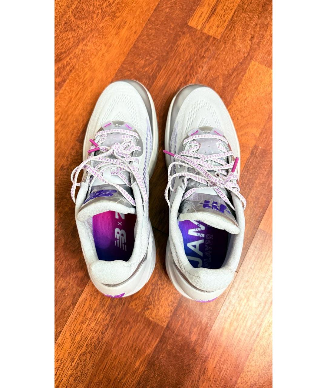 NEW BALANCE Серебряные текстильные низкие кроссовки / кеды, фото 3