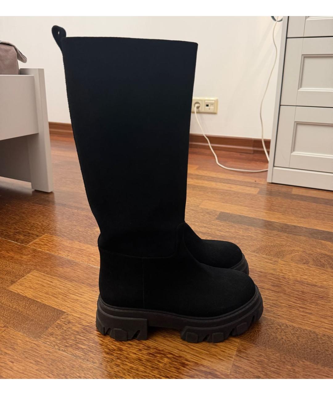 GIABORGHINI Черные замшевые сапоги, фото 5