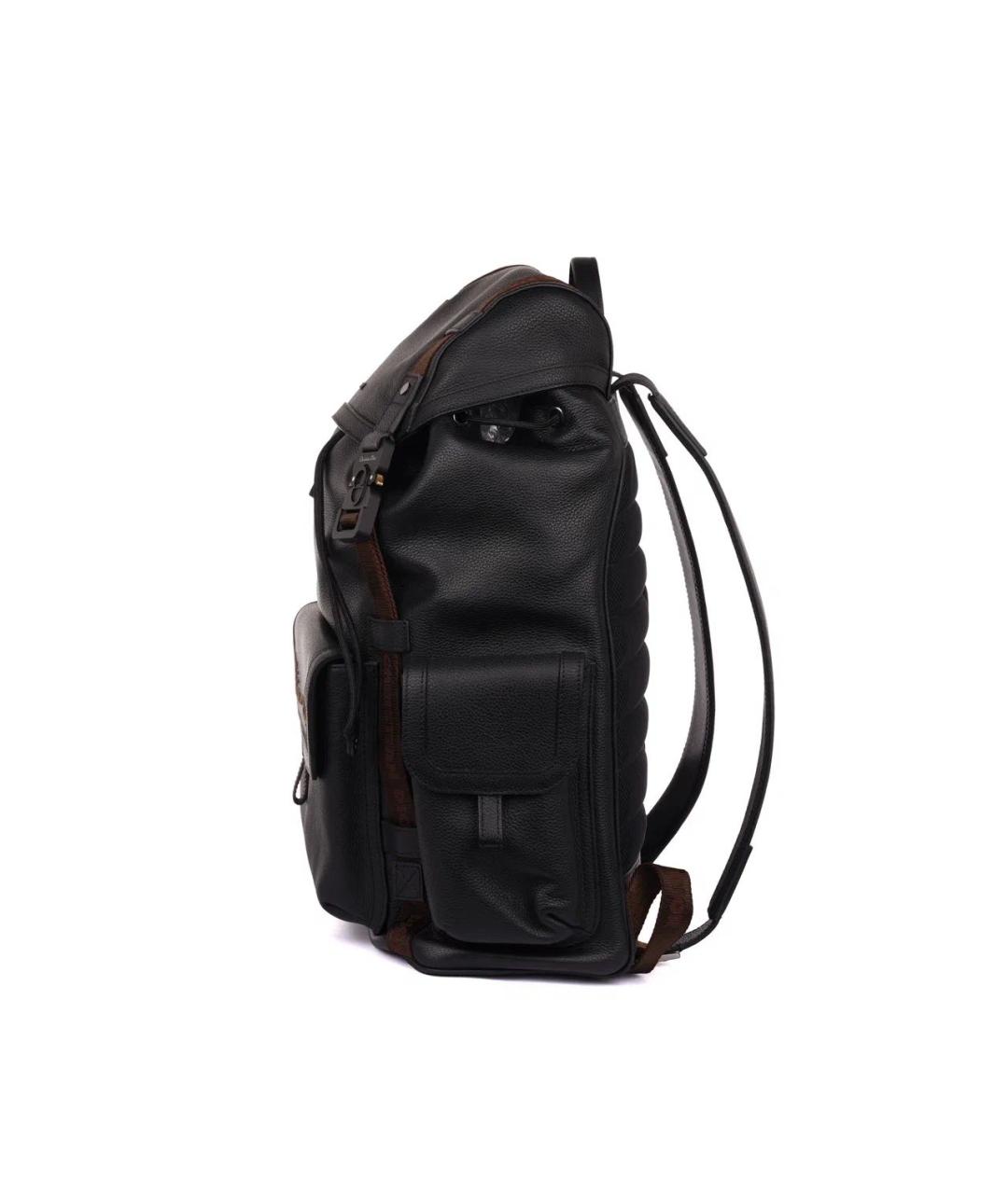 CHRISTIAN DIOR Черный кожаный рюкзак, фото 4