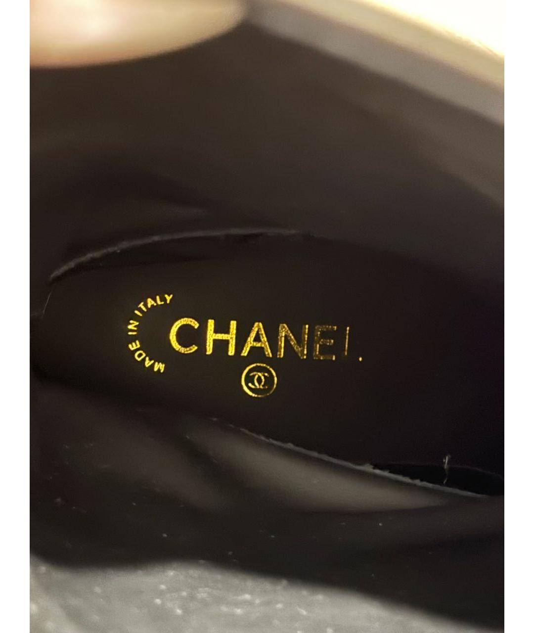 CHANEL Черные кожаные сапоги, фото 5