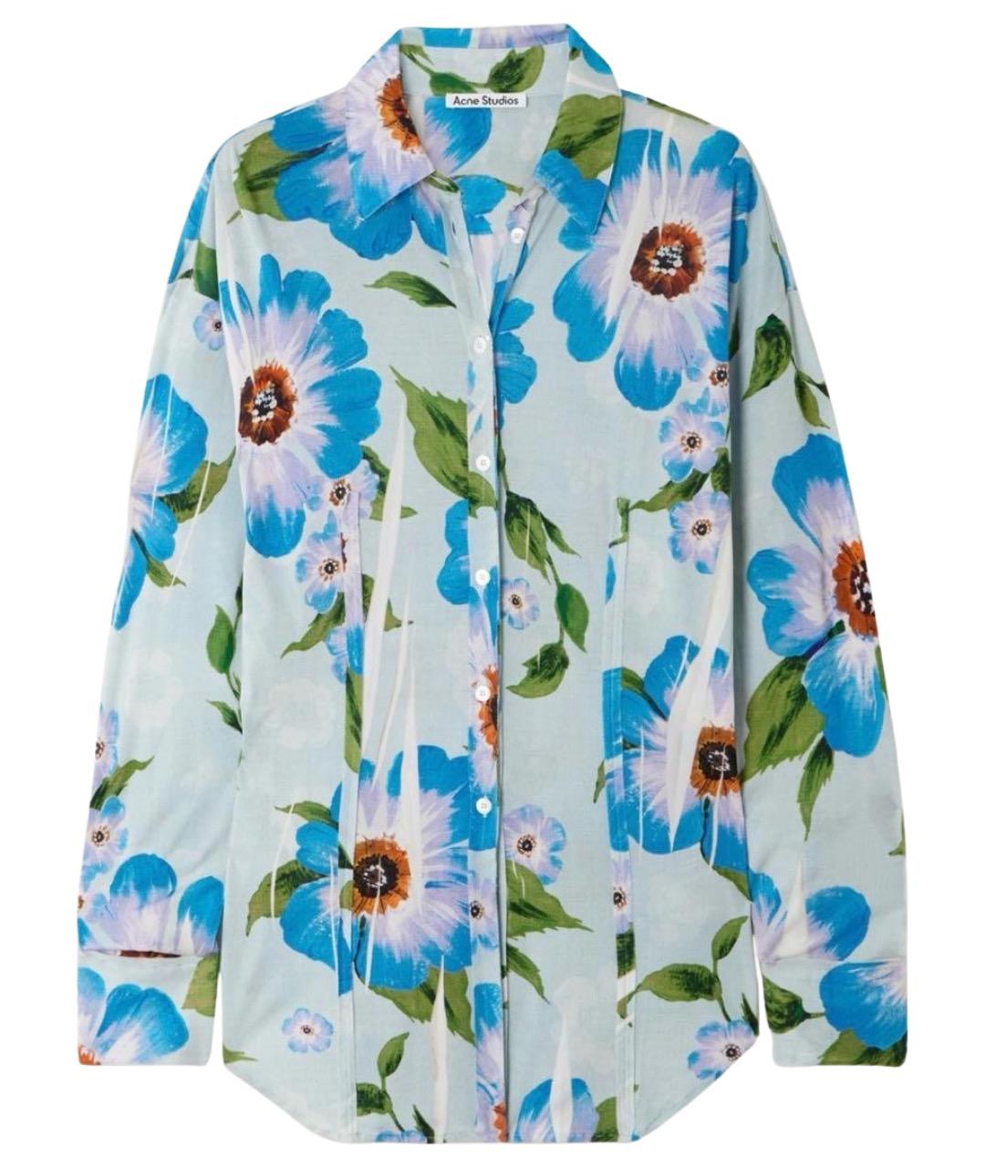 ACNE STUDIOS Голубая вискозная блузы, фото 1
