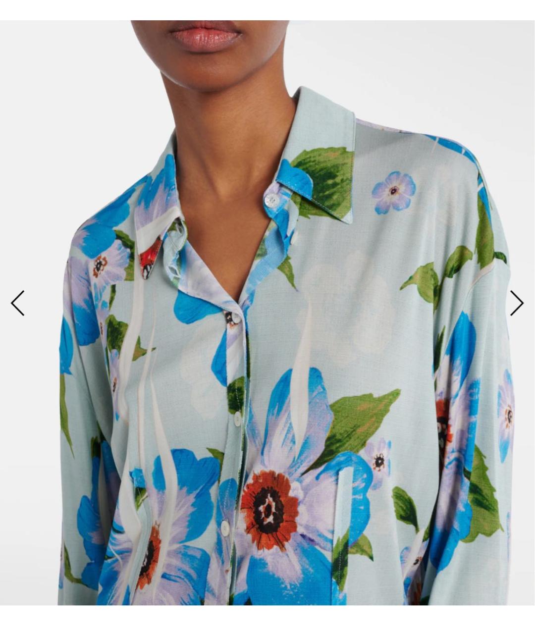 ACNE STUDIOS Голубая вискозная блузы, фото 3