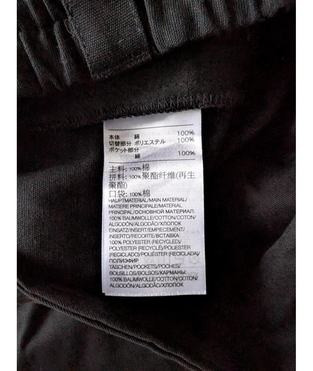 Y-3 Черные хлопковые повседневные брюки, фото 7