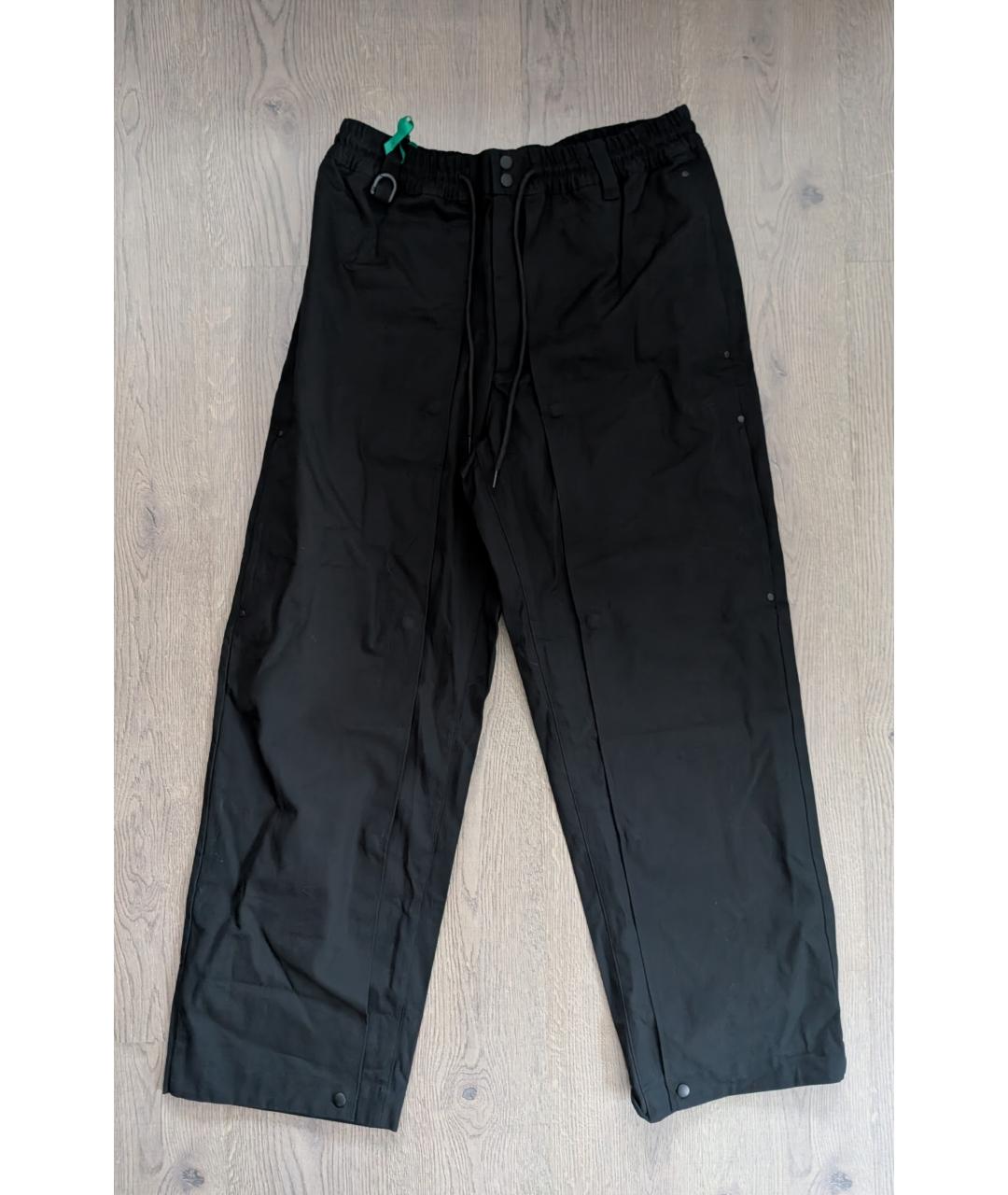 Y-3 Черные хлопковые повседневные брюки, фото 2
