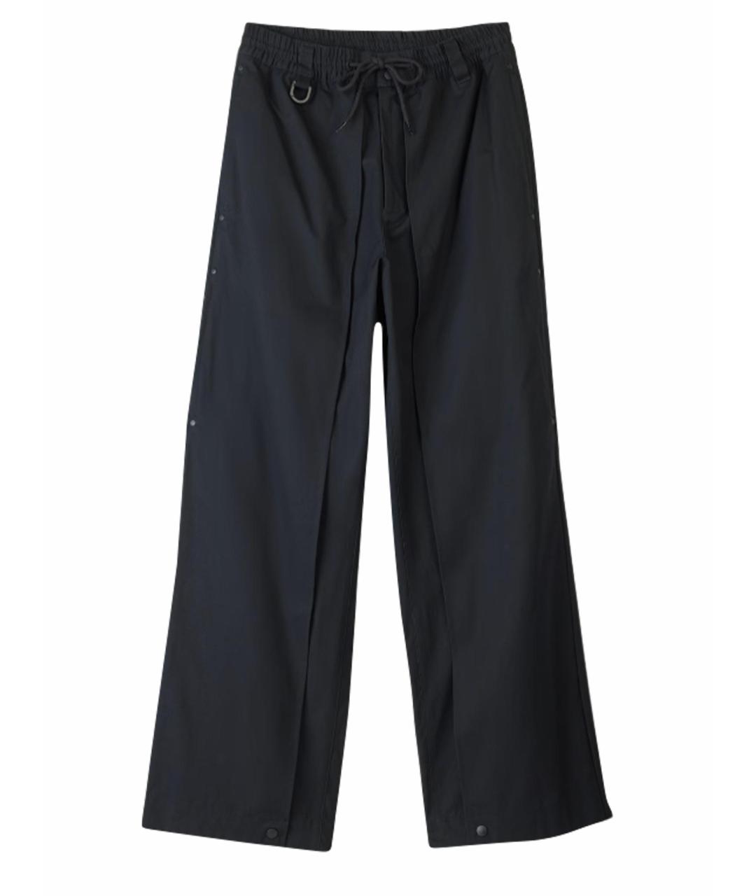 Y-3 Черные хлопковые повседневные брюки, фото 1