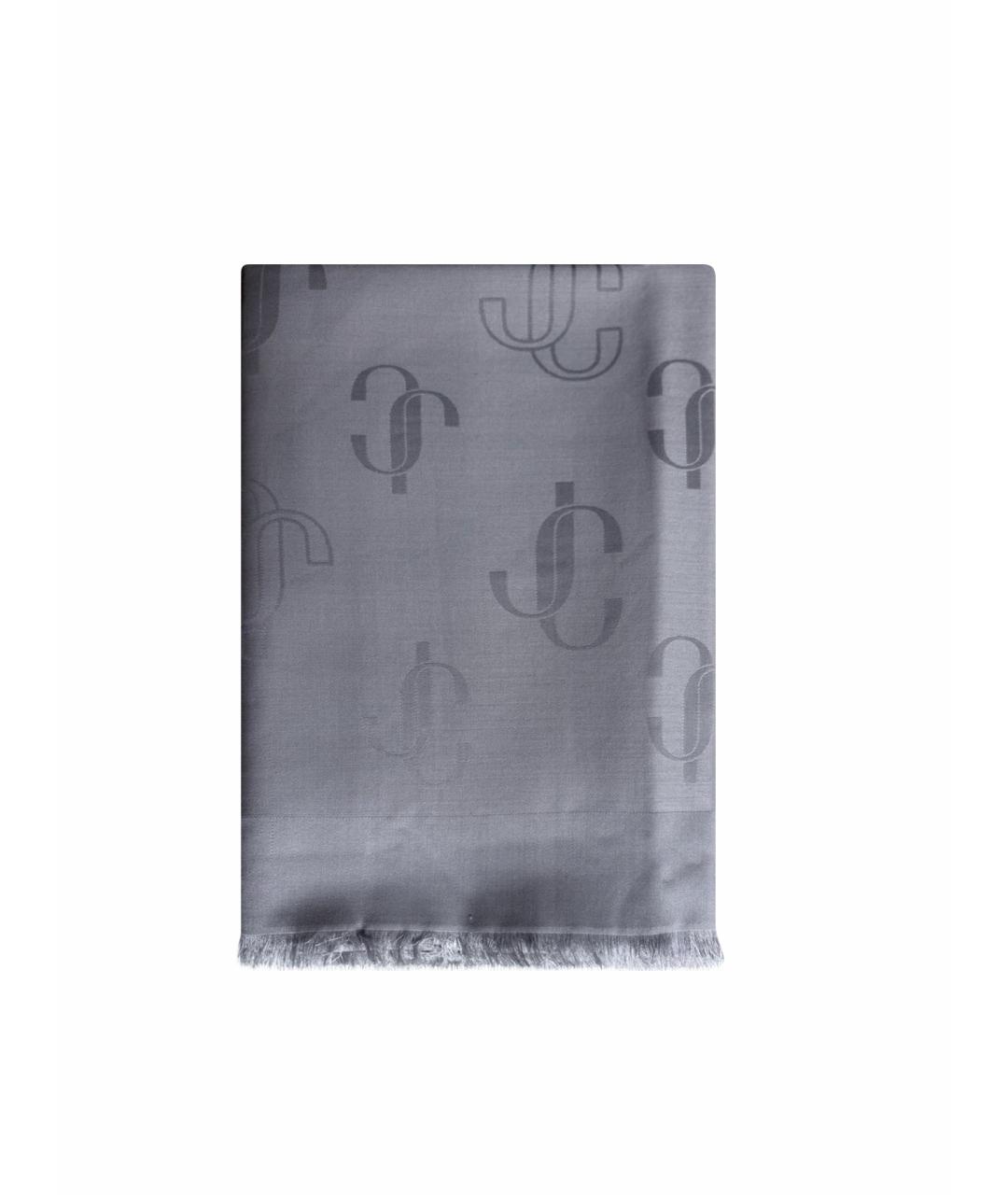 JIMMY CHOO Серый шерстяной платок, фото 1