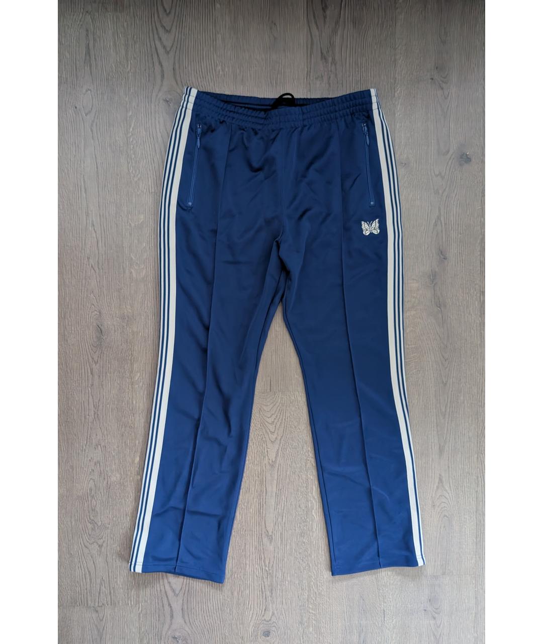 NEEDLES Синие полиэстеровые повседневные брюки, фото 2