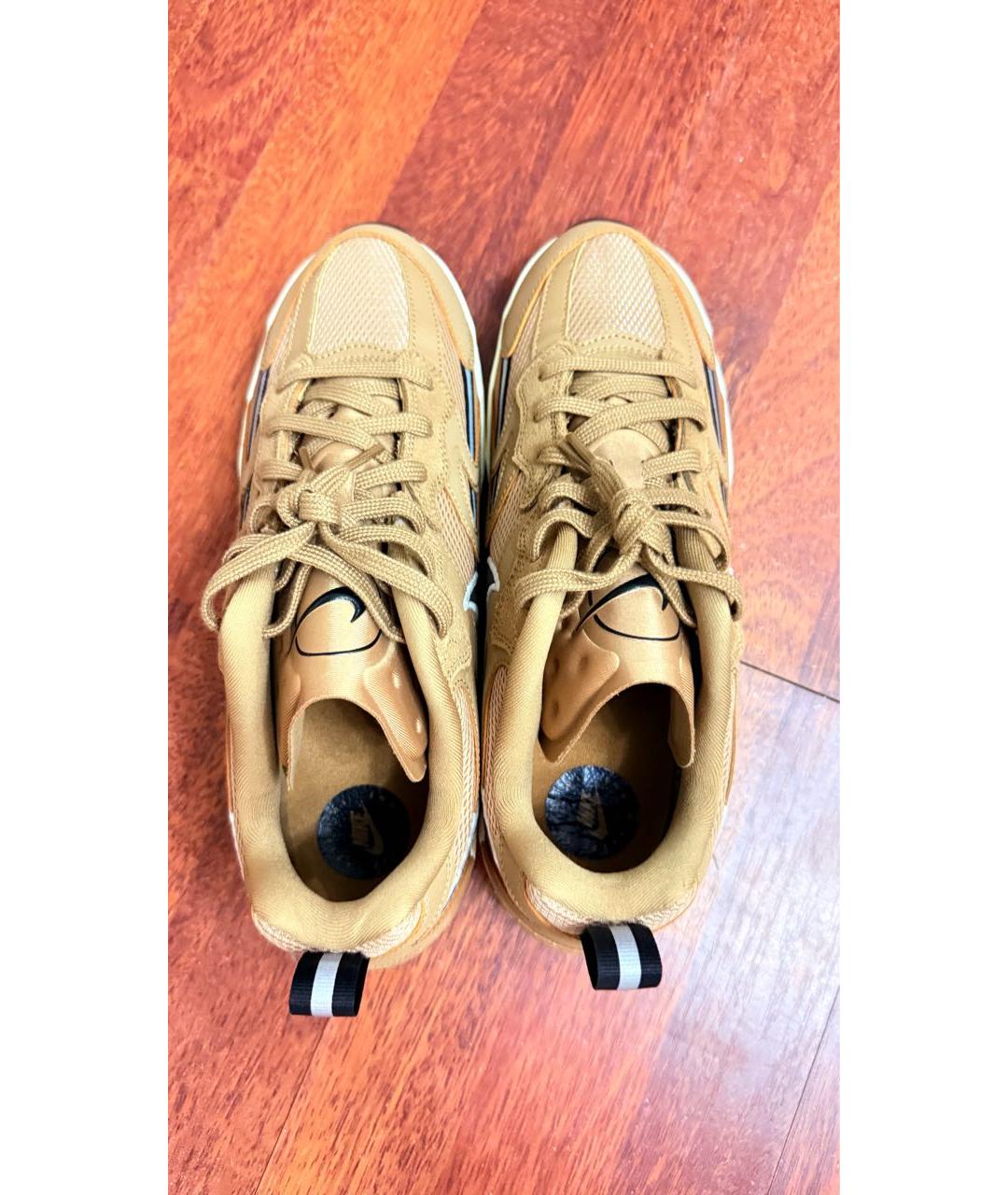 NIKE Коричневые низкие кроссовки / кеды из искусственной кожи, фото 3