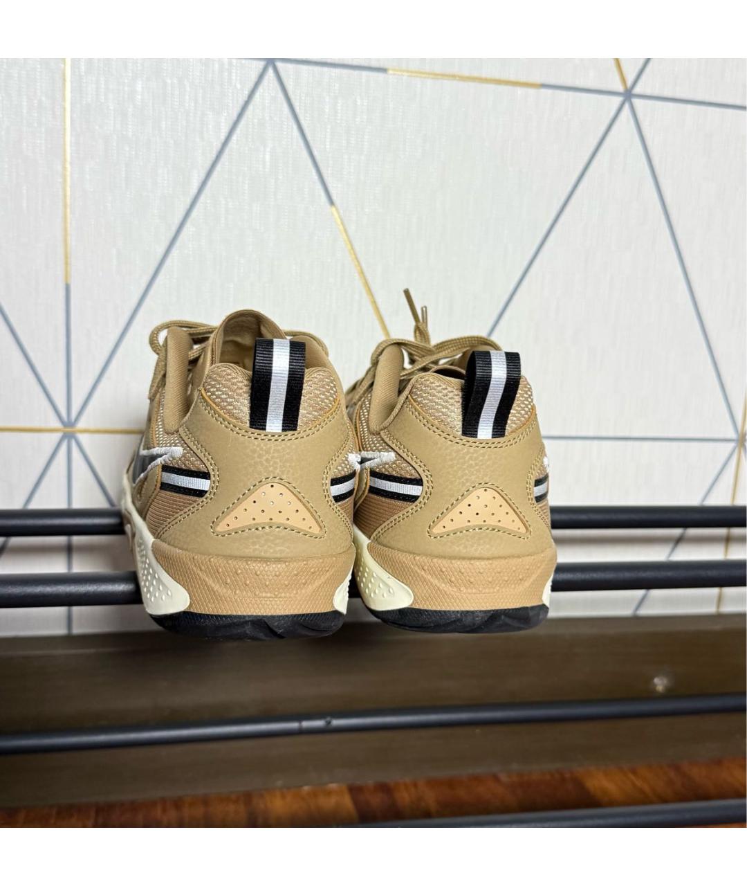 NIKE Коричневые низкие кроссовки / кеды из искусственной кожи, фото 4