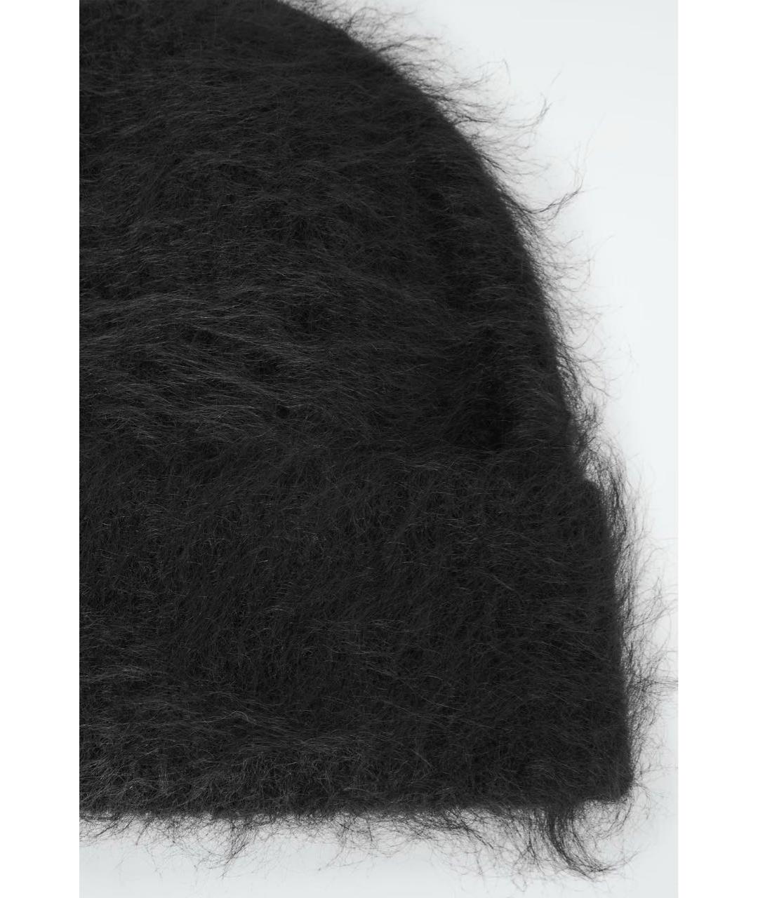 COS Черная шерстяная шапка, фото 3