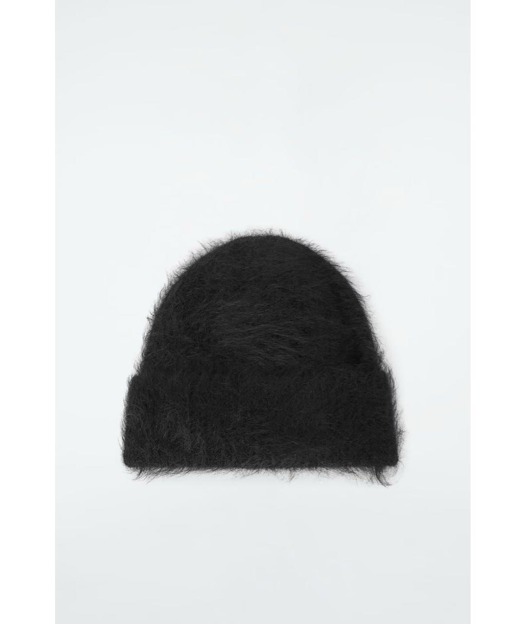 COS Черная шерстяная шапка, фото 4