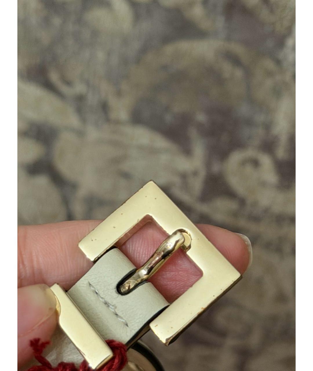 VALENTINO Белый кожаный ремень, фото 3