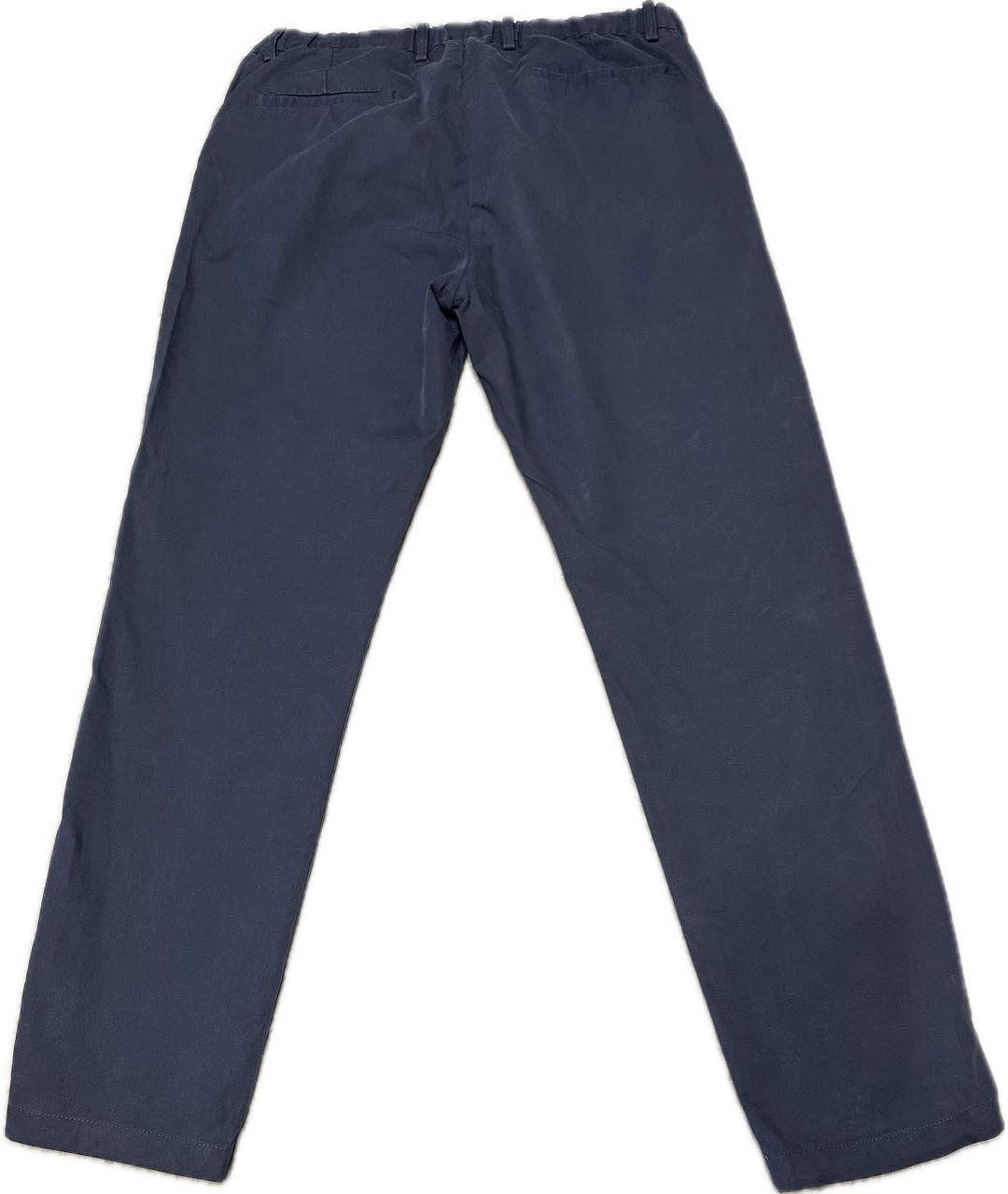 LORO PIANA Темно-синие хлопко-эластановые брюки чинос, фото 2