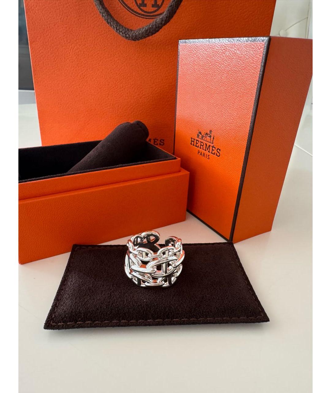 HERMES Серебряное серебряное кольцо, фото 6