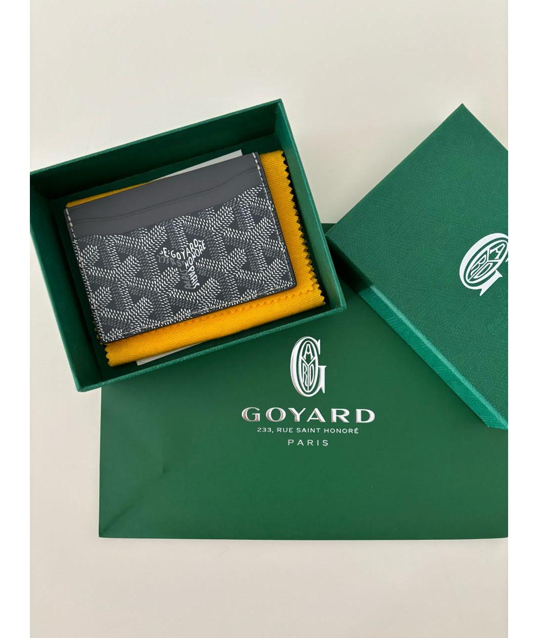 GOYARD Серый кожаный кардхолдер, фото 6