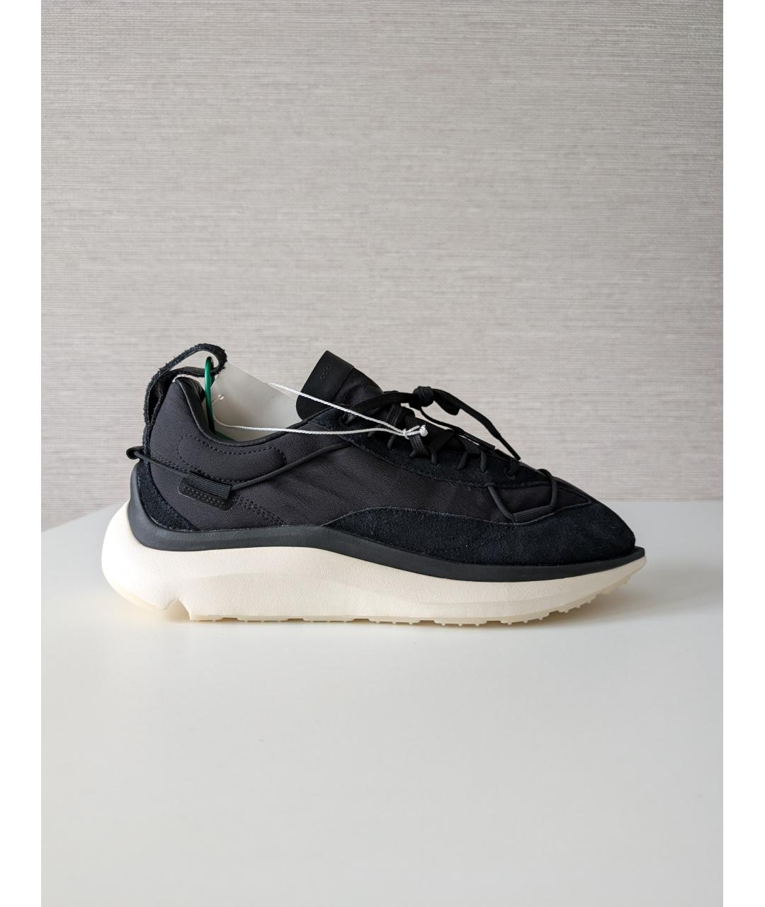 Y-3 Черные замшевые низкие кроссовки / кеды, фото 10