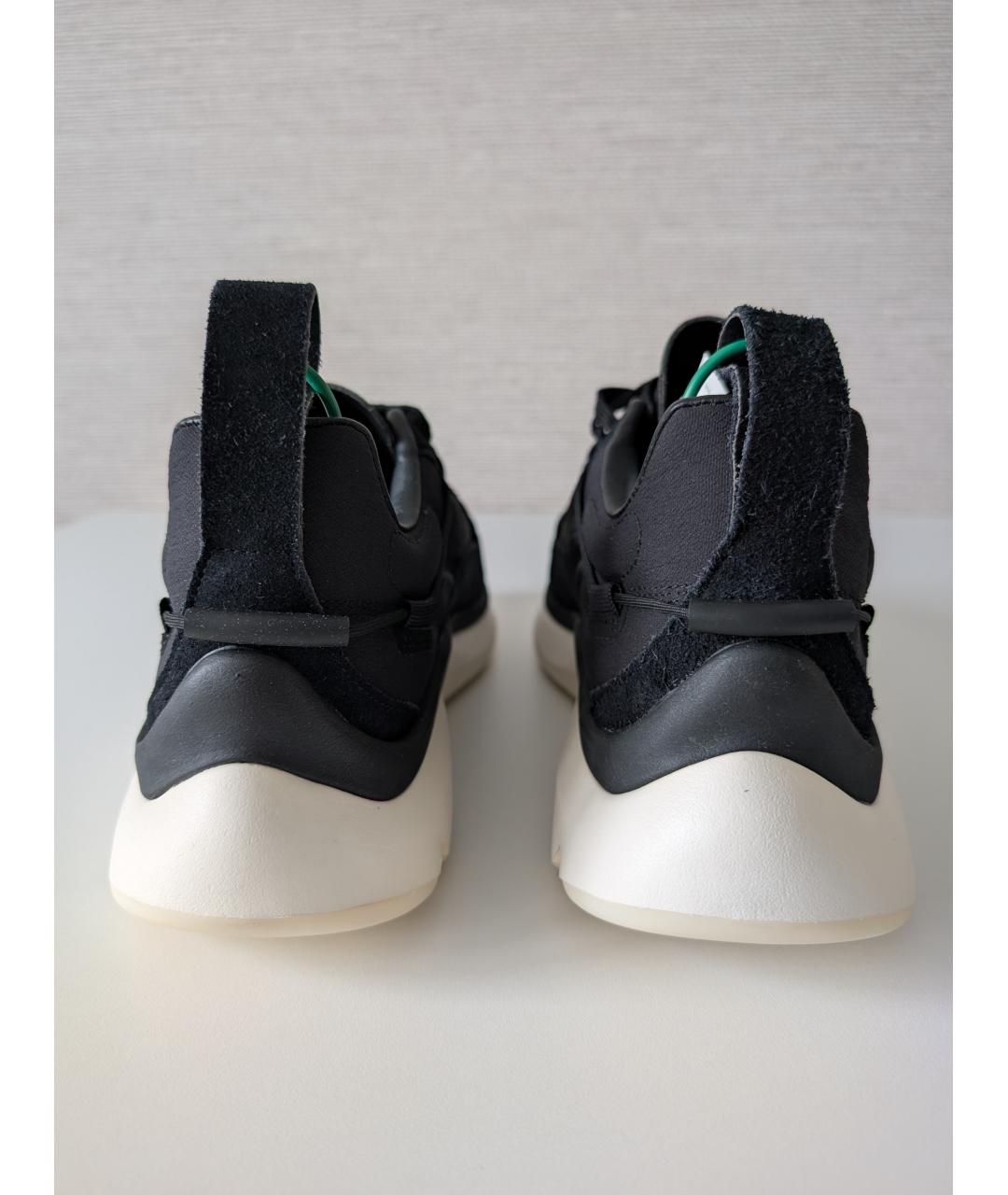 Y-3 Черные замшевые низкие кроссовки / кеды, фото 3