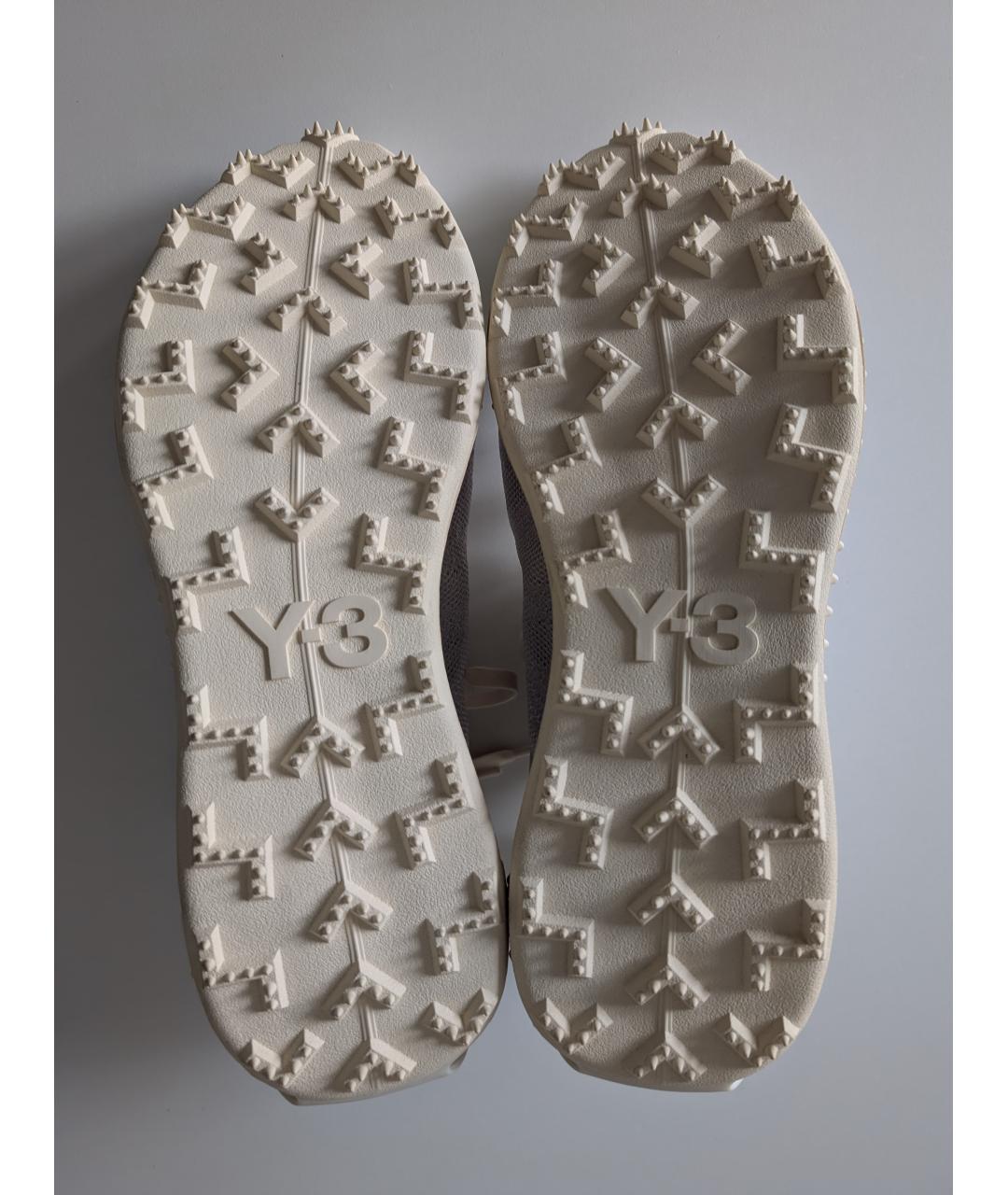 Y-3 Белые синтетические низкие кроссовки / кеды, фото 6