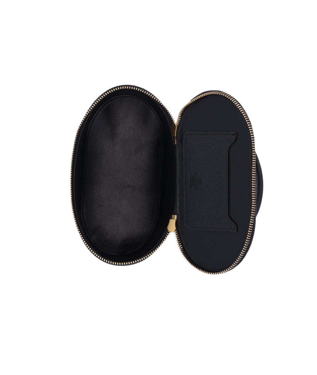 VALENTINO Черная кожаная сумка через плечо, фото 4