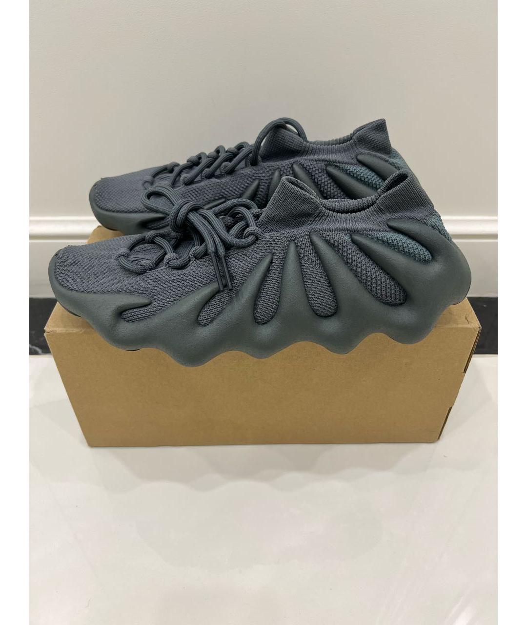 ADIDAS YEEZY Темно-синие резиновые низкие кроссовки / кеды, фото 6