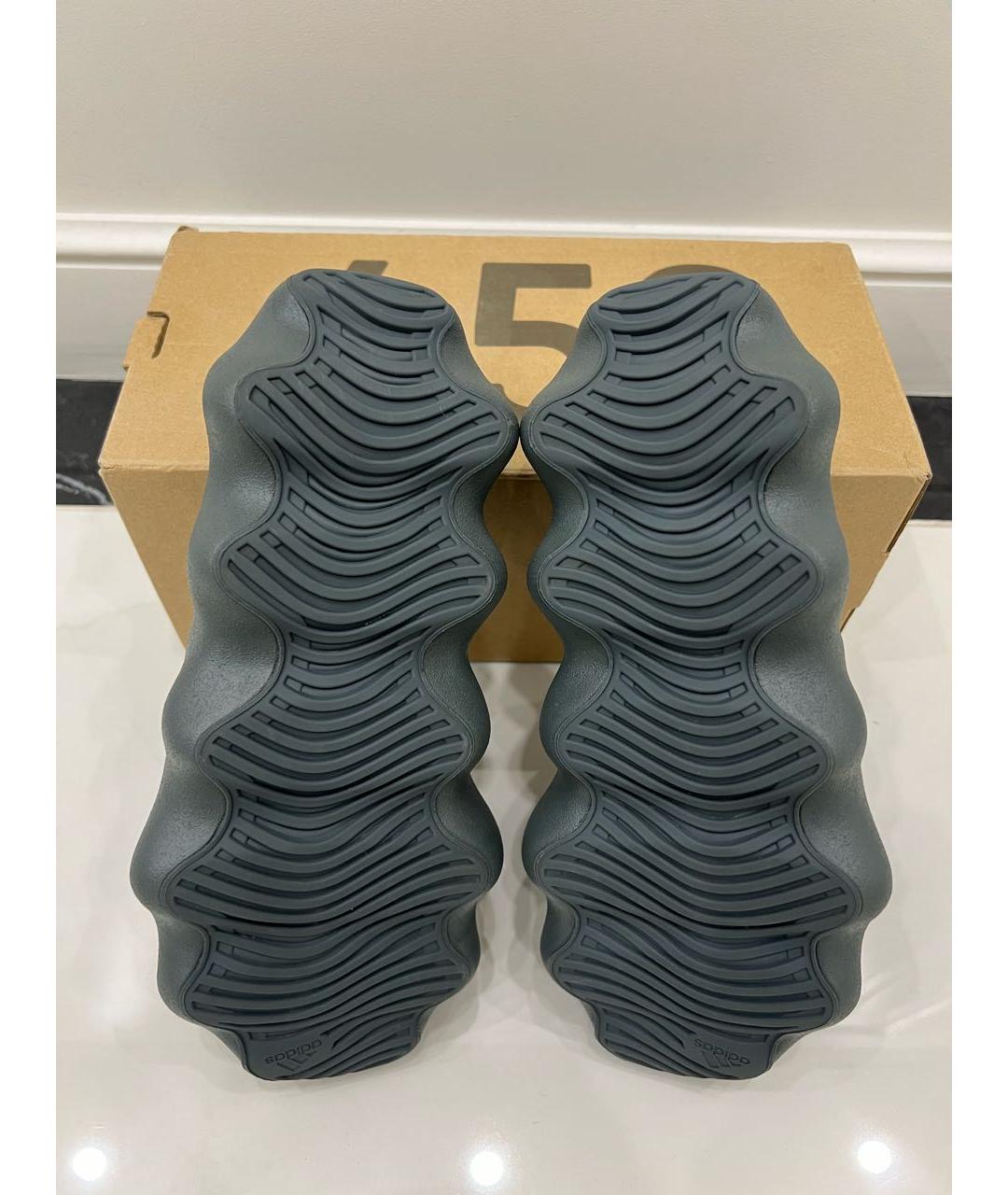 ADIDAS YEEZY Темно-синие резиновые низкие кроссовки / кеды, фото 5