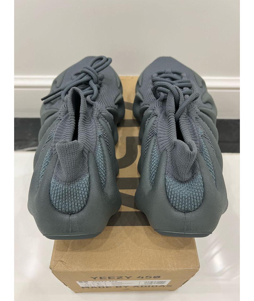 ADIDAS YEEZY Темно-синие резиновые низкие кроссовки / кеды, фото 3